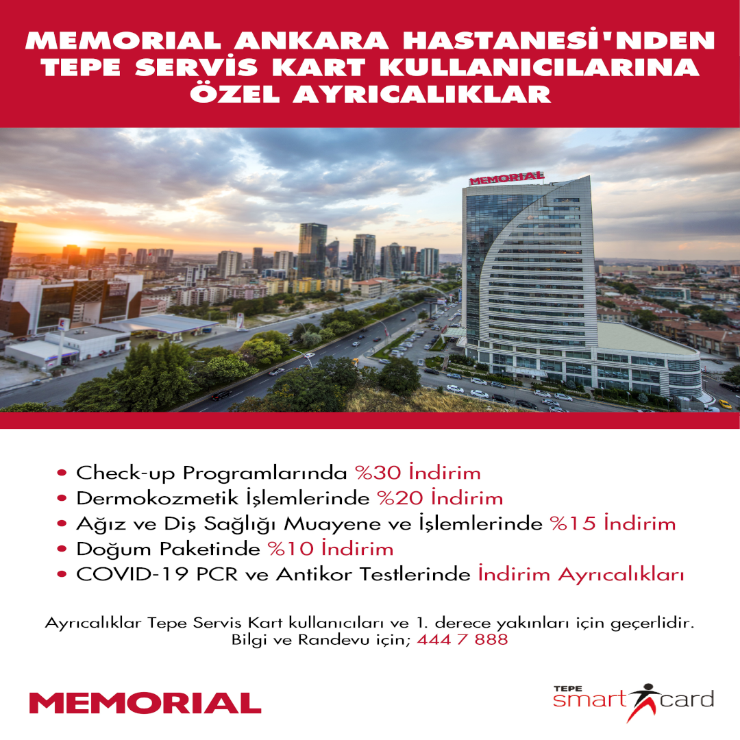 Memorial Ankara Hastanesi İndirim
